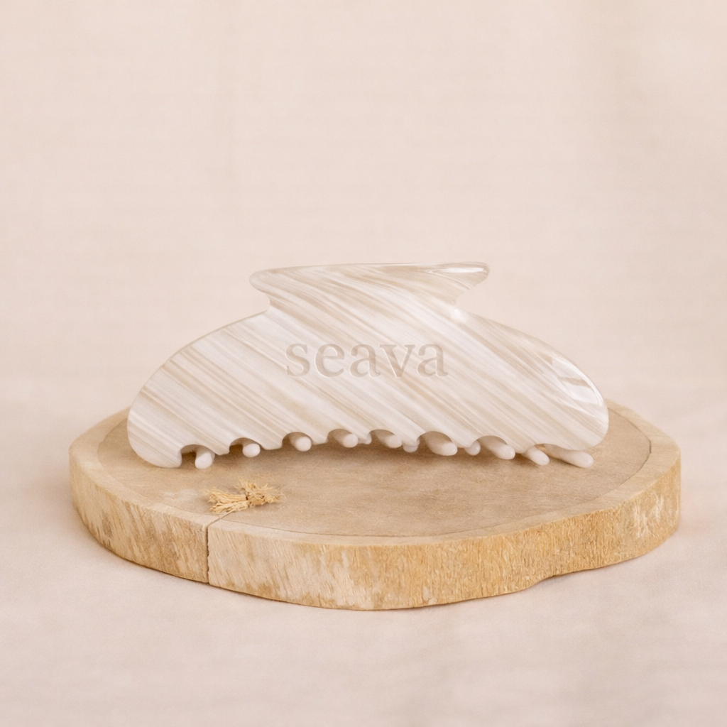 Pearl White Claw Clip