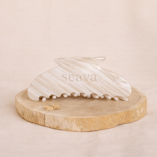 Pearl White Claw Clip